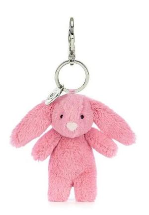 Jellycat Bashful Bunny Pink Bag Charm 花耳朵兔仔袋子扣 (粉紅色) 