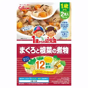 Glico 固力果 1歲起嬰兒餸(金槍魚根菜). 85g x 2