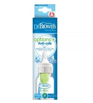 options 靈活版PP標準口徑奶瓶配0m+奶嘴 120ML