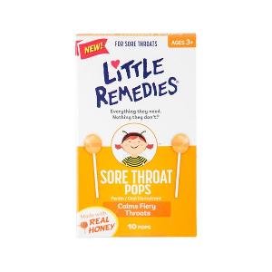 Little remedies SORE THROAT POPS 天然蜂蜜止咳嗽棒棒糖*適用年齡3歲