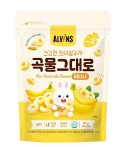 ALVINS 圈圈泡芙30g-香蕉